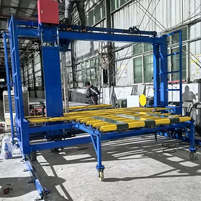 Προσαρμοσμένη γραμμή συνεχούς αφρού Διπλές λεπίδες υπό εγκατάσταση